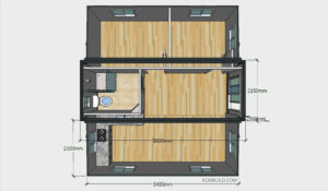 container home floor plan