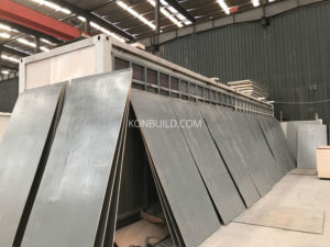 Metal panels for the container house construction.