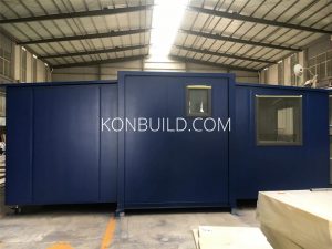 Expandable container home expanded.
