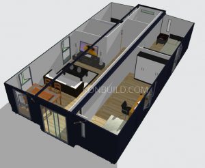 Container home cutaway.