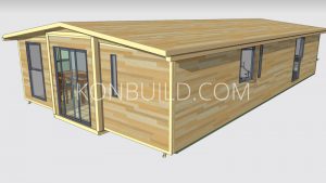 Wooden style shipping container home from China.