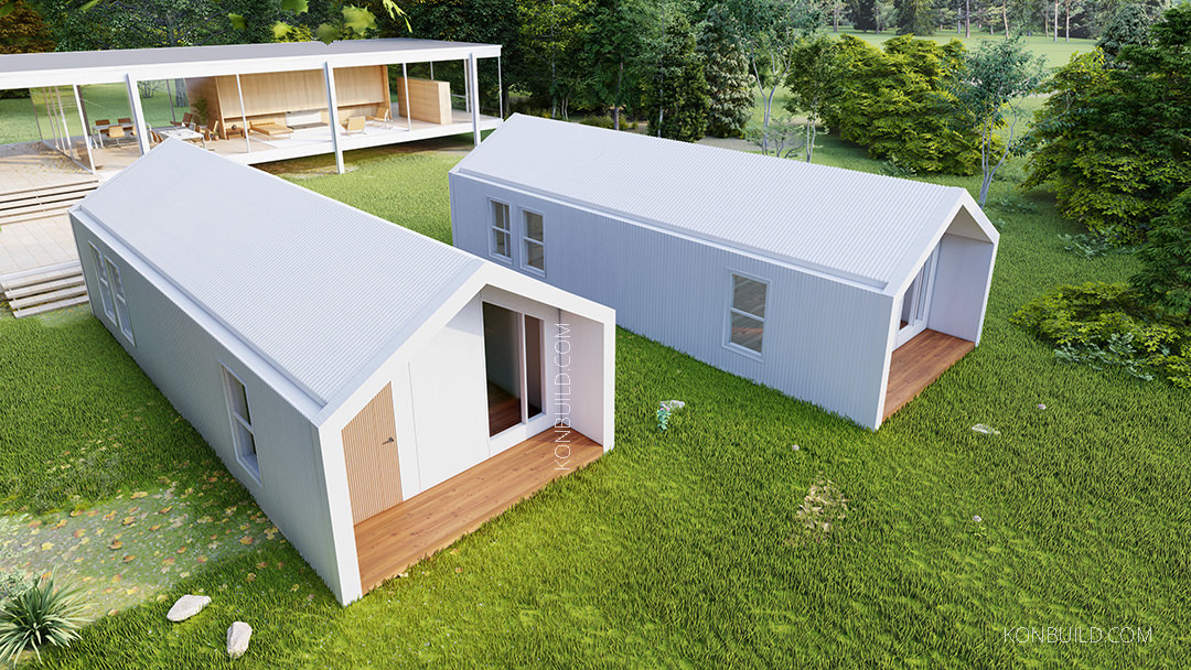 The Solo Lux has a white metal exterior and integrated drainage system.