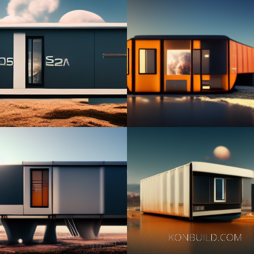 Science Fiction concept art for modular homes.