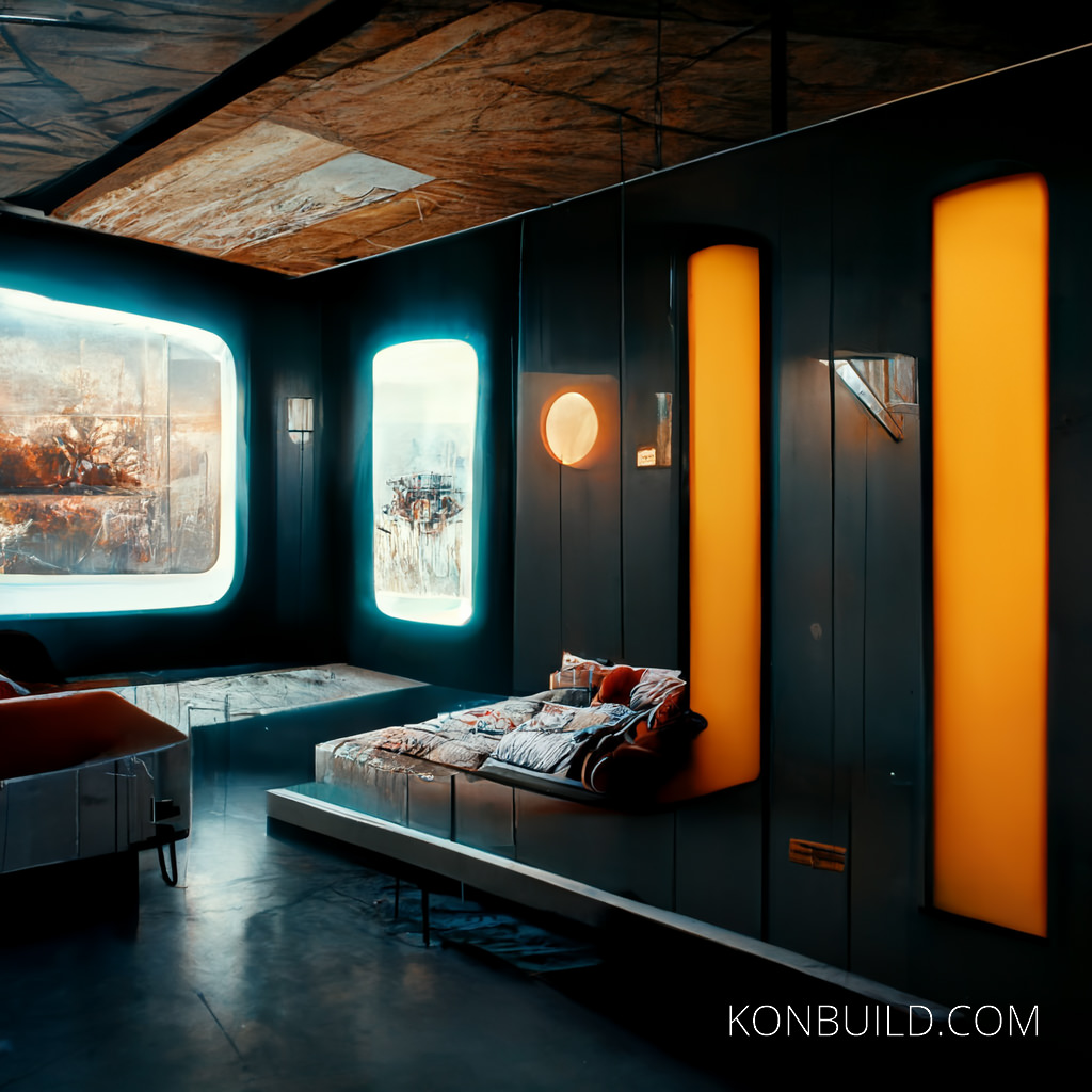 Concept artwork for an interior.