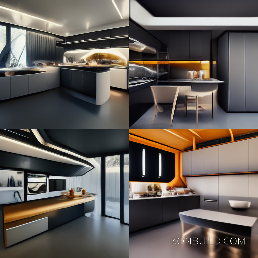 Interior kitchen ideas for a container or modular home.