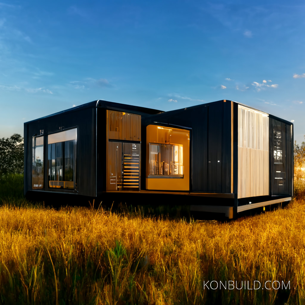 Futuristic container home concept.