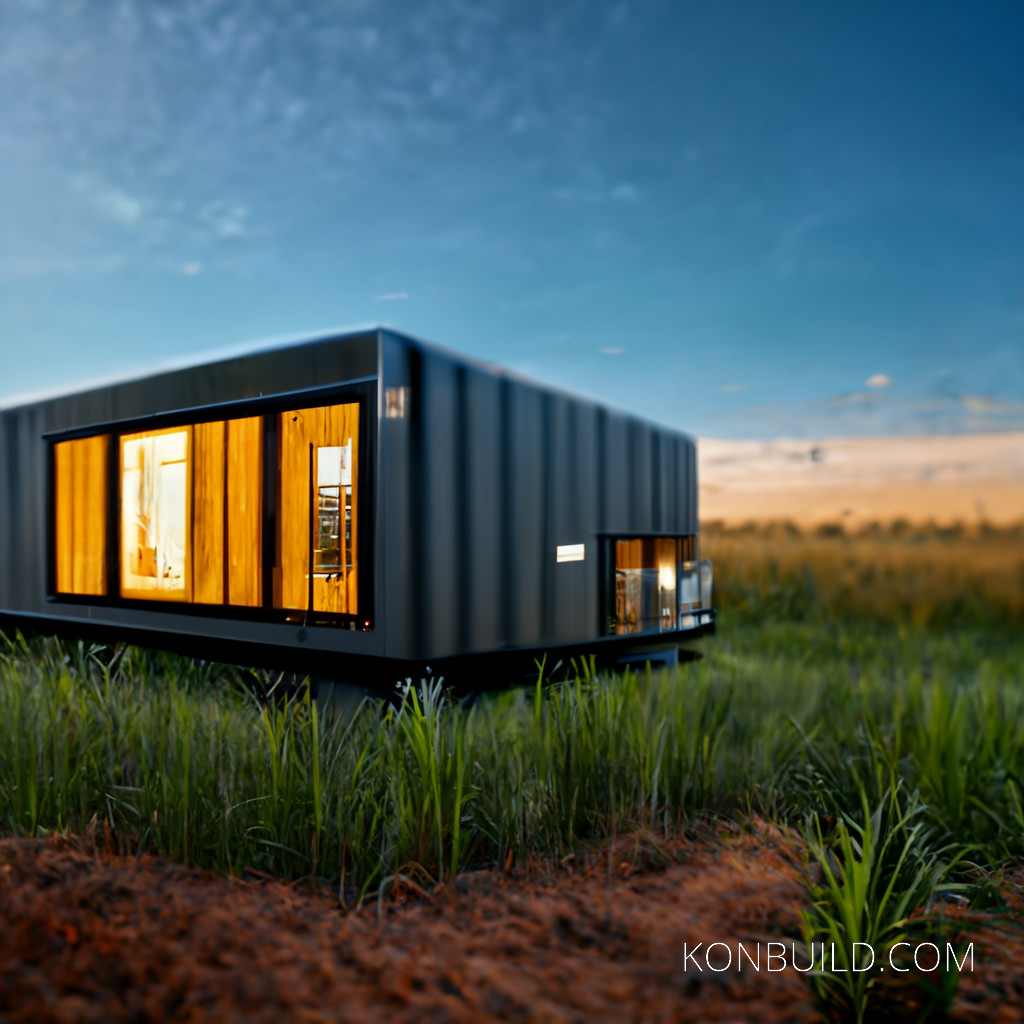A container home concept artwork.
