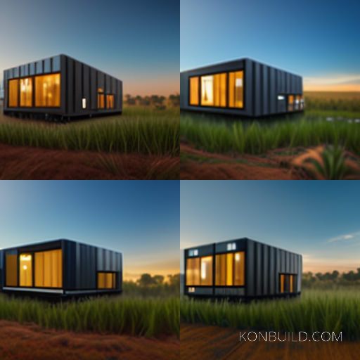 AI concept art for a new container home building.