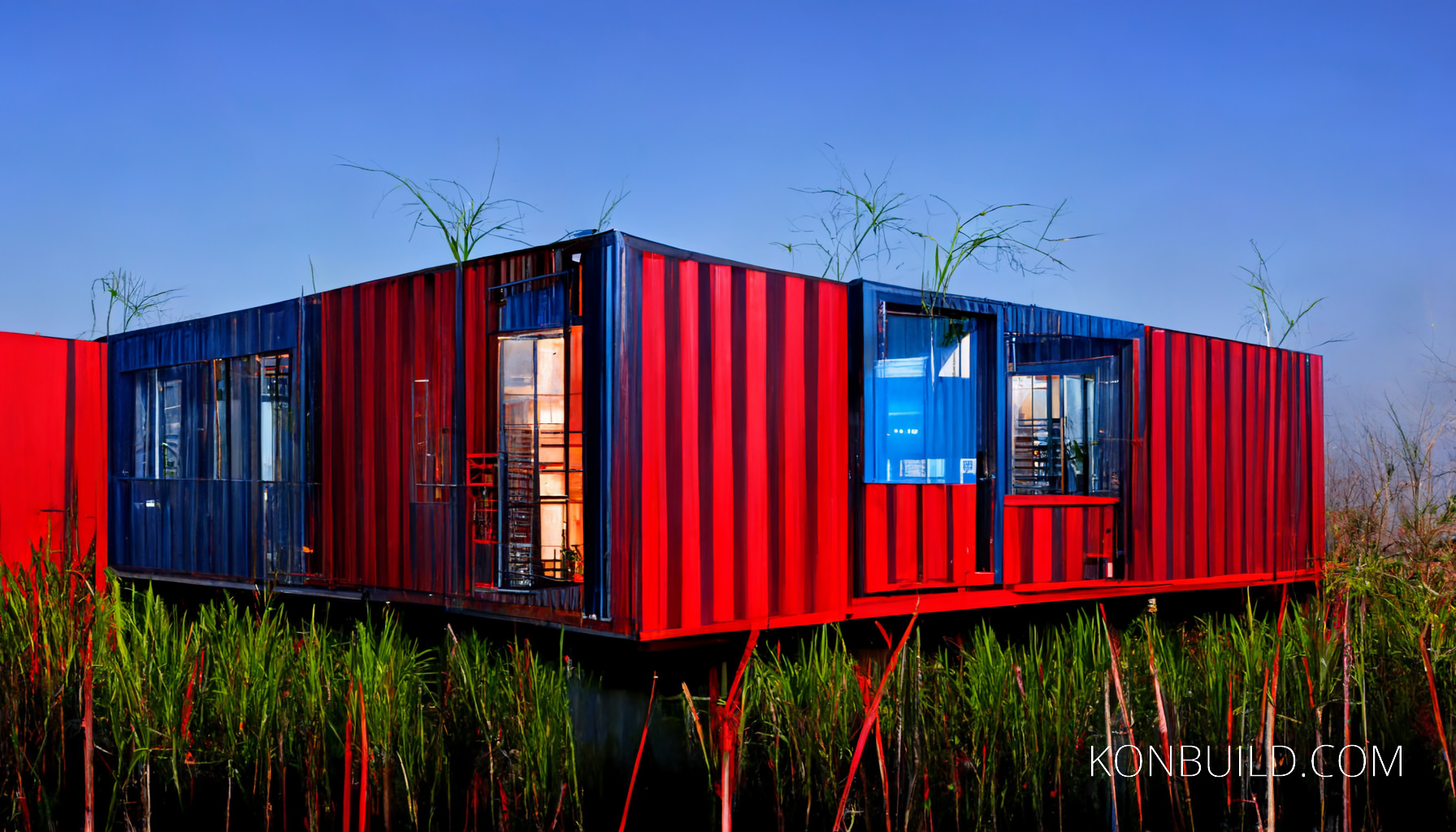 Concept artwork for a container home.